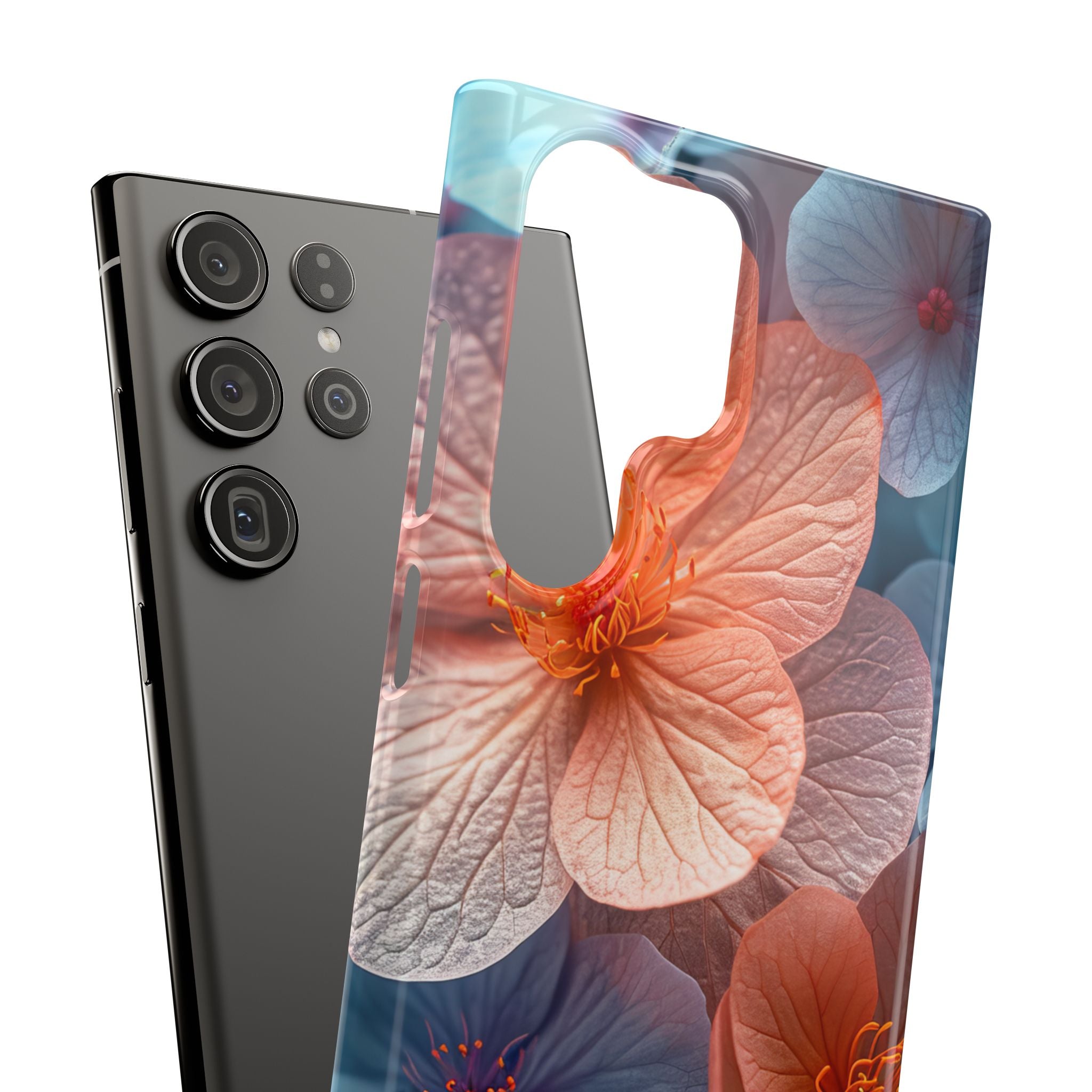 Peach Blossom Serenity - Slim Samsung S23 Phone Case