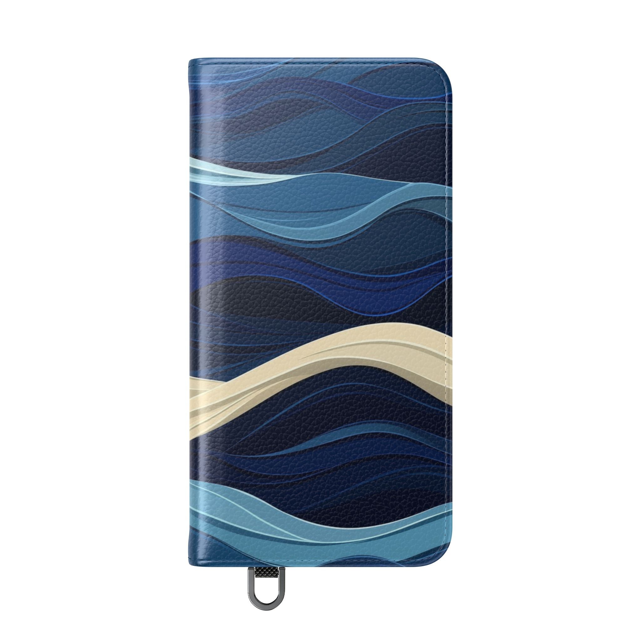 Blue Wave Flow - Samsung S25 Case - Wallet