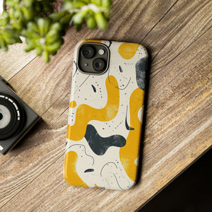 Yellow Linear Harmony - Protective Phone Case