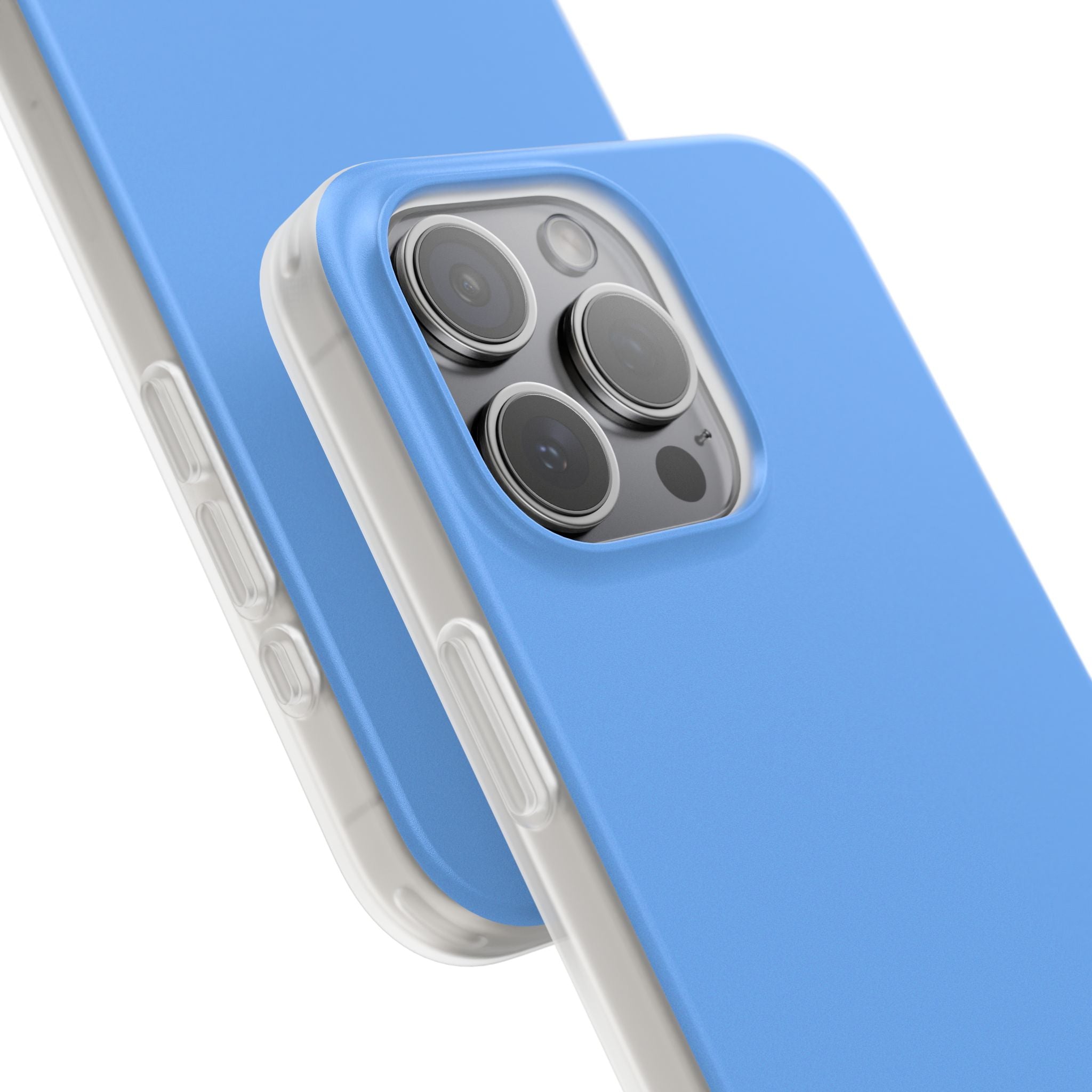 French Sky Blue | Handyhülle für iPhone (Flexible Hülle) 