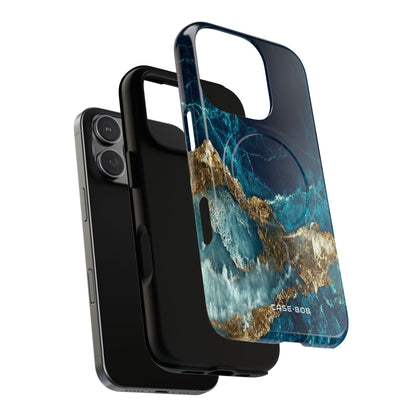 Jagged Gold Split iPhone 16 Pro Case - Tough+