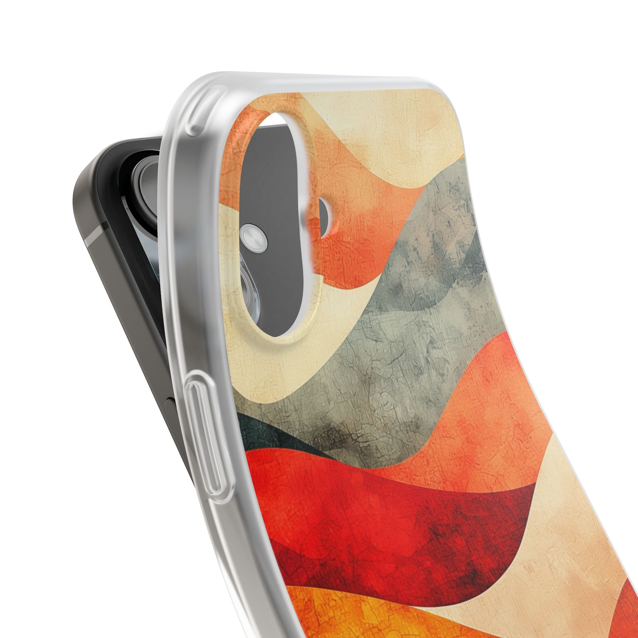 Cracked Wave Sunset iPhone 16 Plus Case - Soft