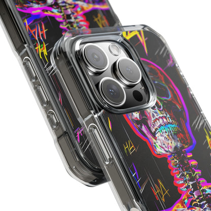 Neon Skeleton Chaos iPhone Case - Impact