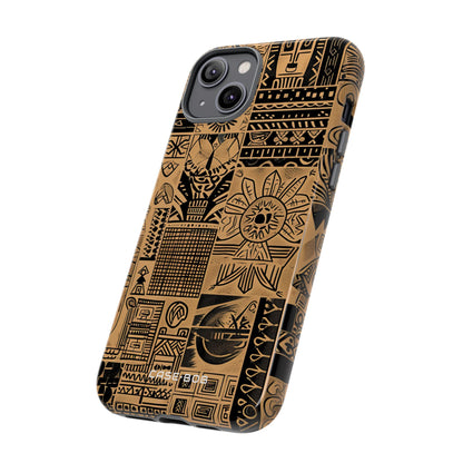 Tribal Faces iPhone 14 Plus Case - Tough