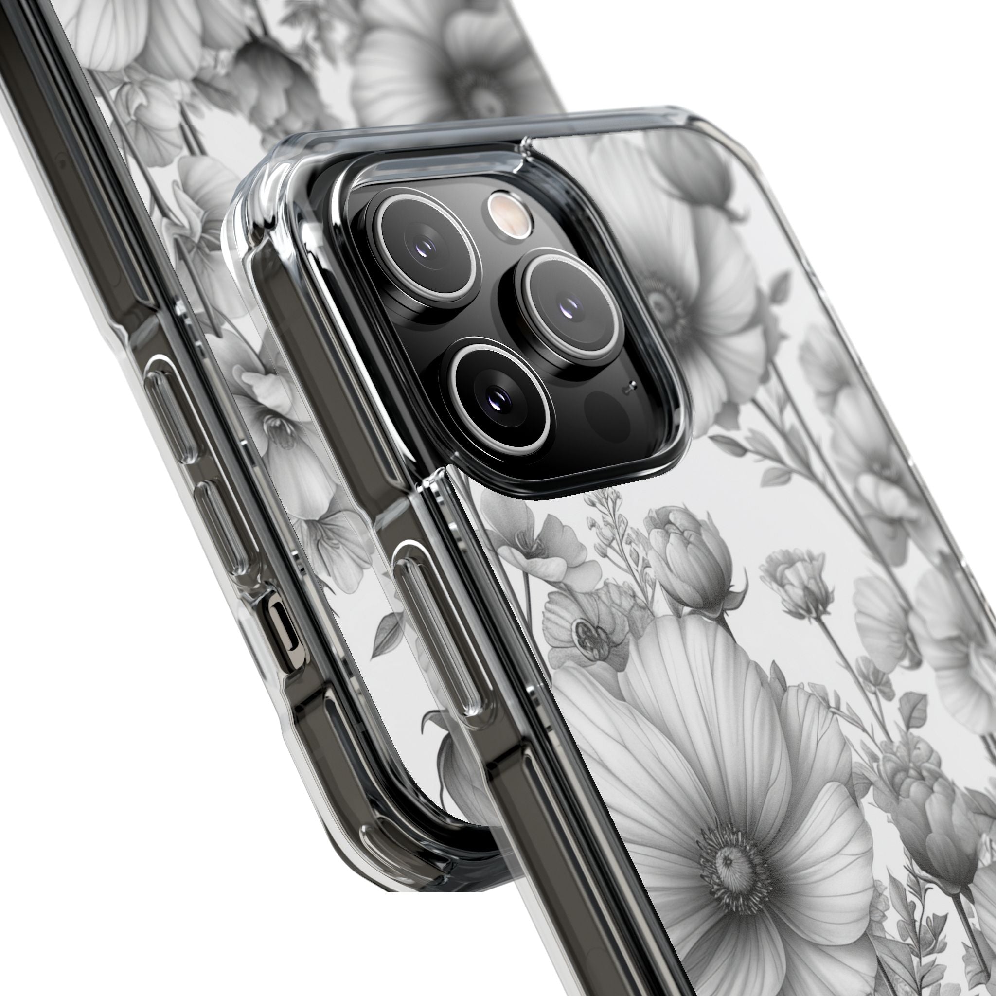 Monochrome Flora - Phone Case for iPhone