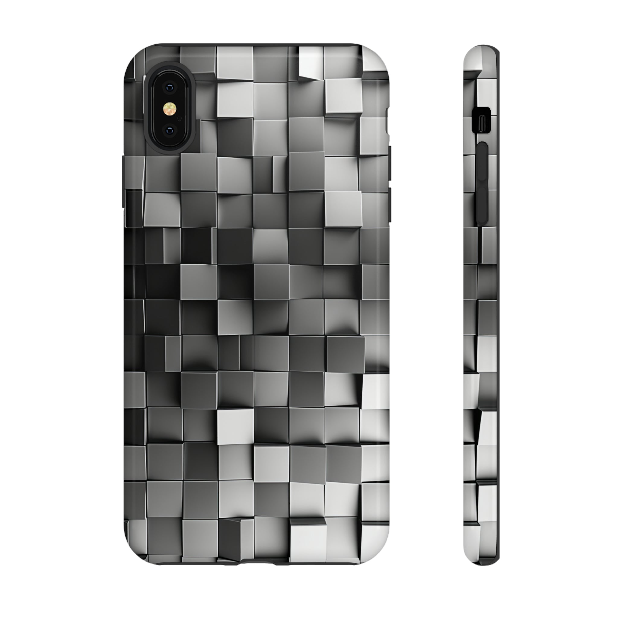 Monochrome Square Gradient - Protective Phone Case