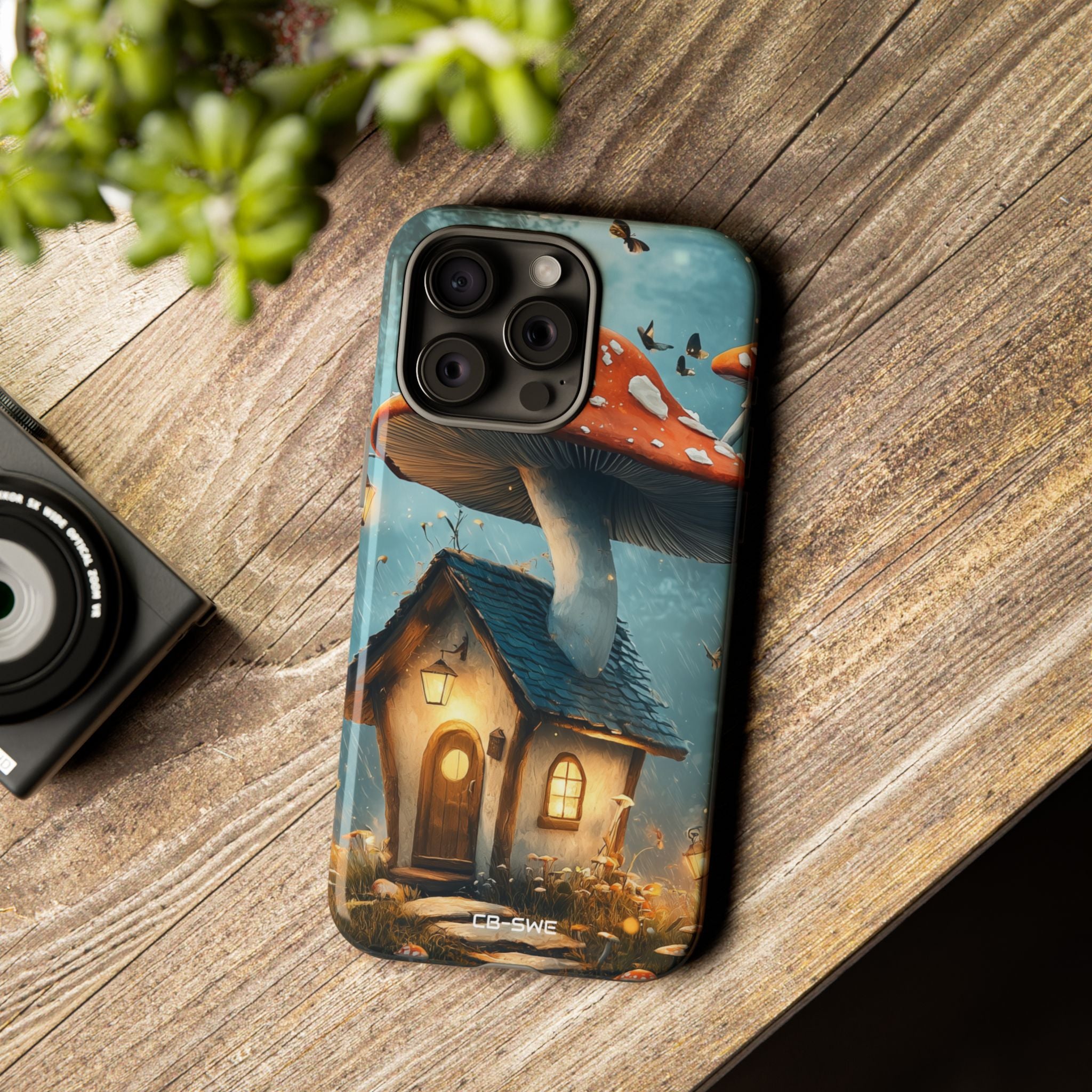 Mushroom House Glows - iPhone Case