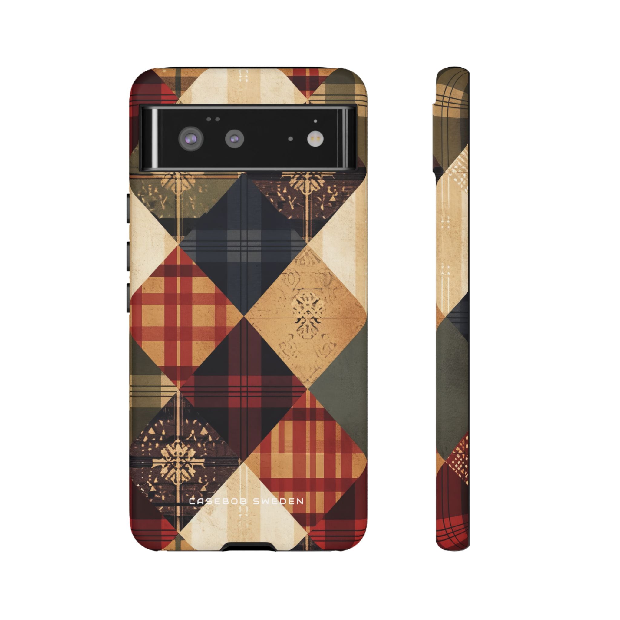 Rustic Geometric Patchwork Harmony Google Pixel 6 - Tough Phone Case