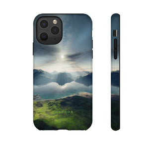 Landscape with Lake & Sun - Protective Phone Case