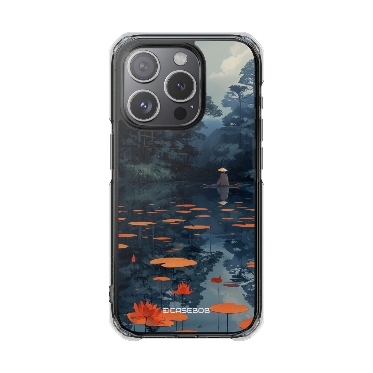 Tranquil Lotus Serenity – Handyhülle für iPhone (Clear Impact – Magnetisch)