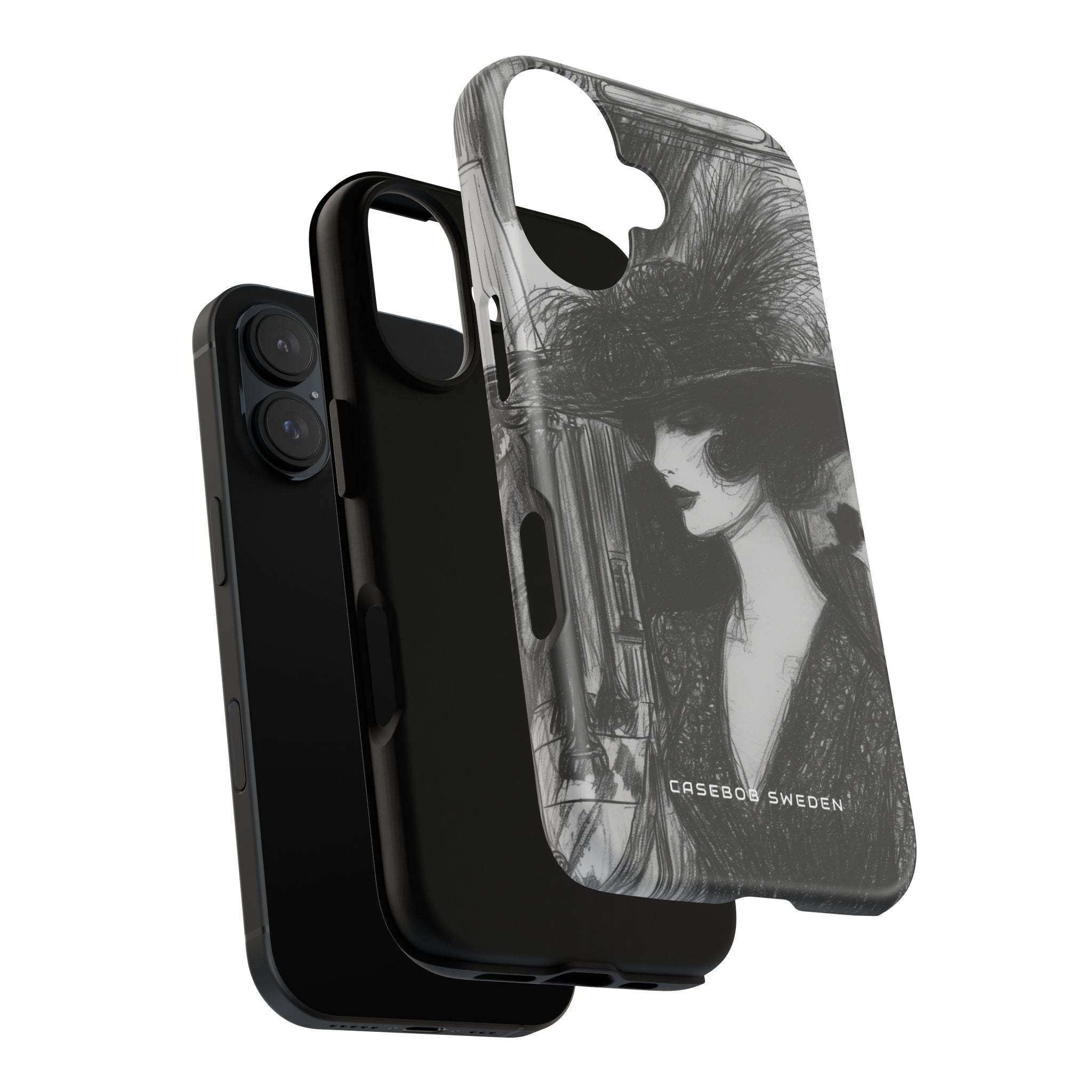 Timeless Elegance in Monochrome iPhone 16 - Tough Phone Case