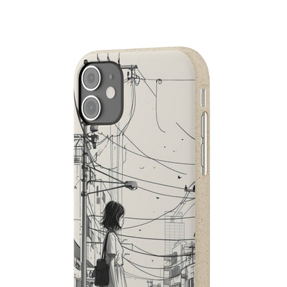 Urban Solitude Sketch | Biodegradable Phone Case