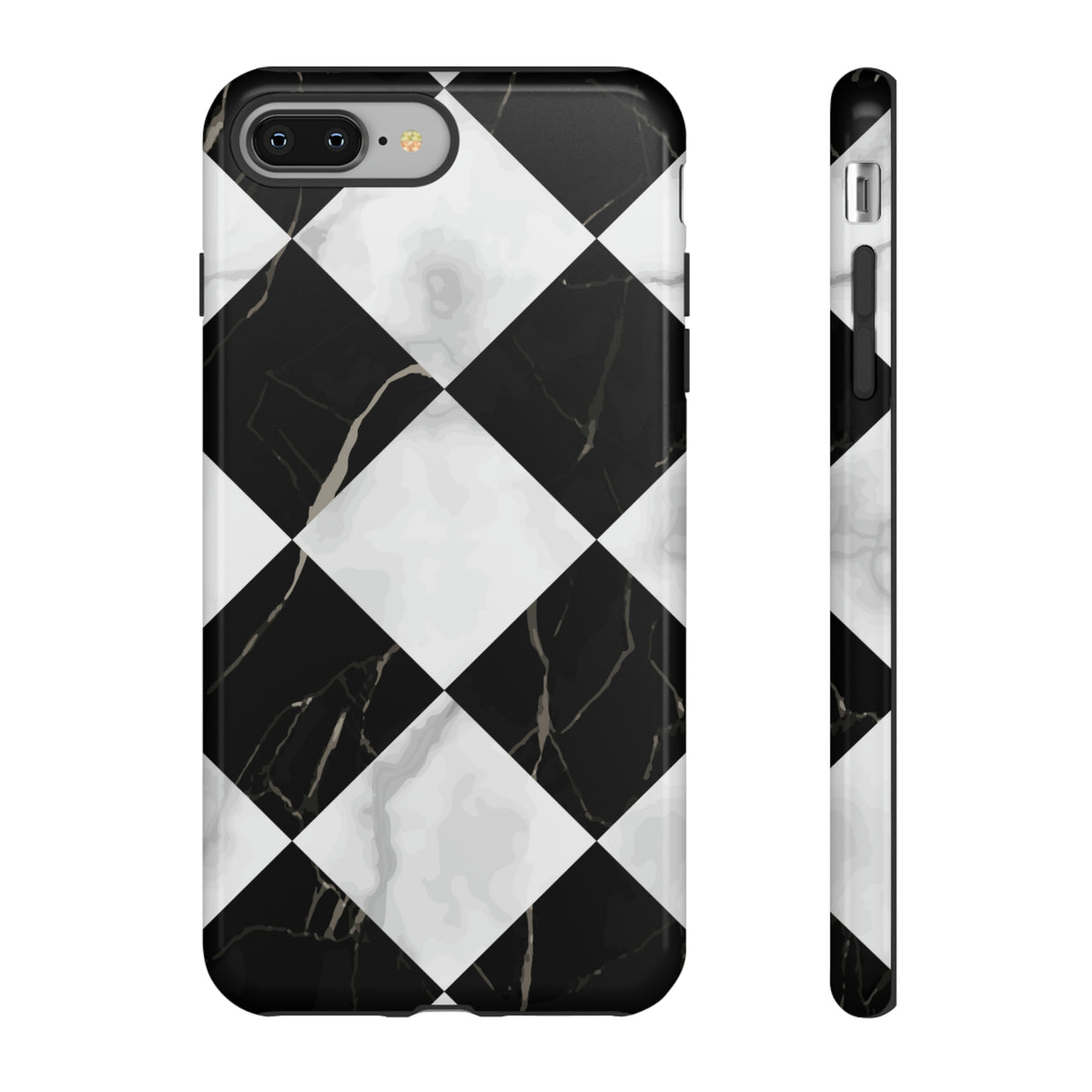 Check Marble - Protective Phone Case