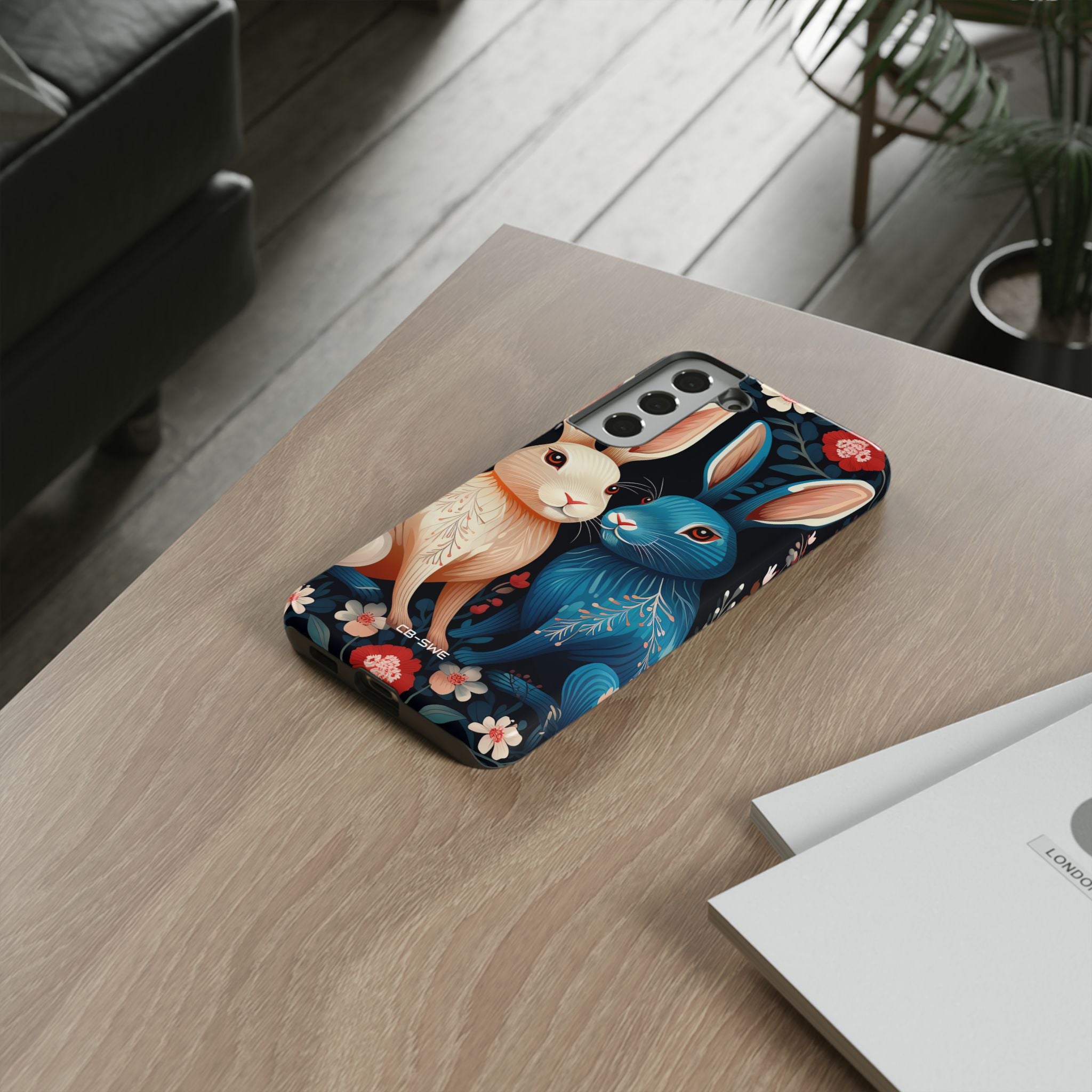 Rabbits Embrace Blossoms - Samsung Case