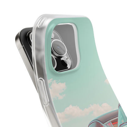 Vintage Turquoise Cars - Flexi iPhone 16 Phone Case