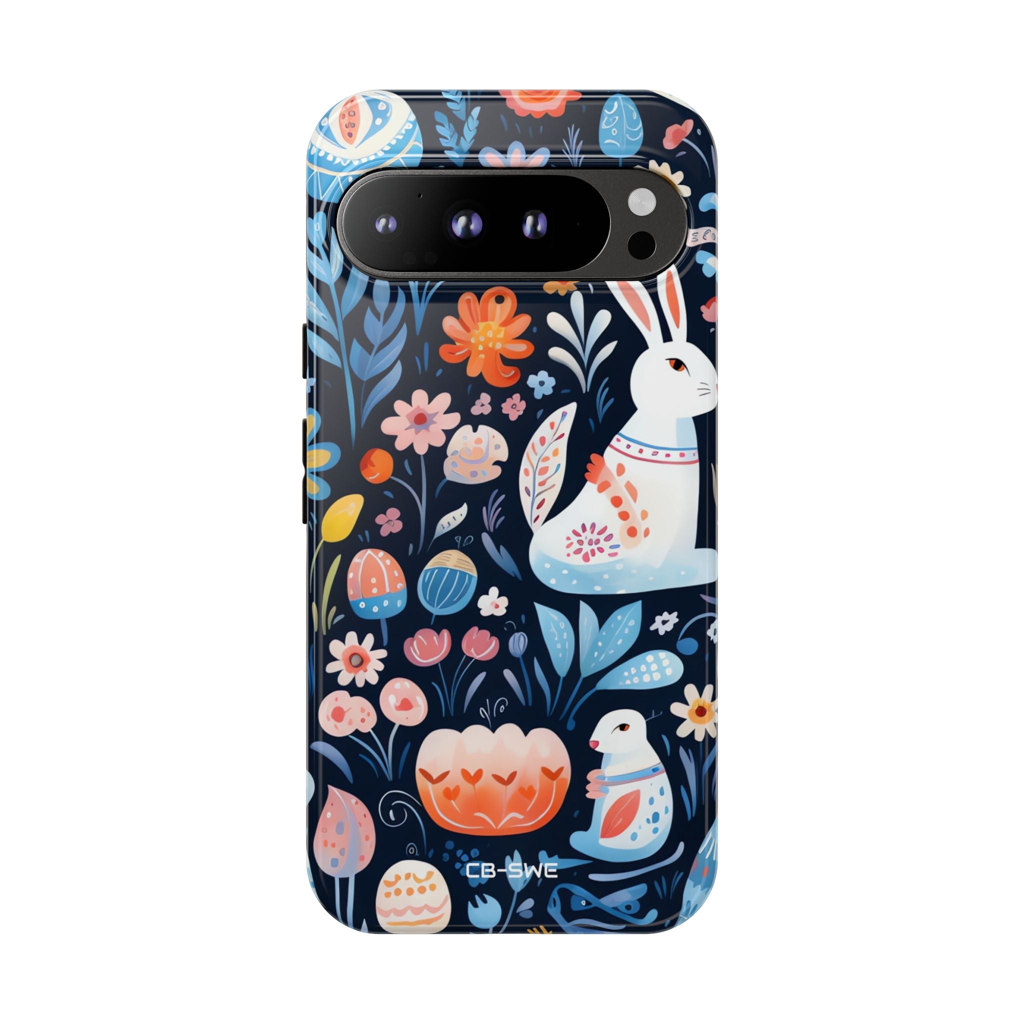 Bunnies Play Among Flowers - Google Pixel Case