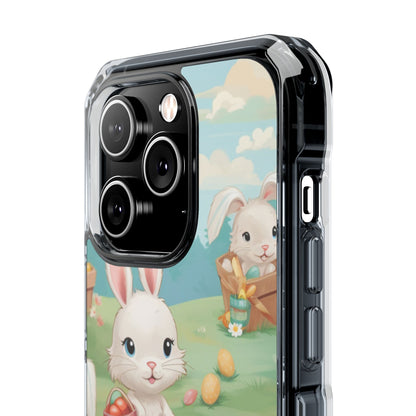 Bunnies Hunt Eggs iPhone Case - Impact