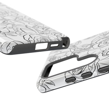 Intricate Rose Sketches - Samsung Case