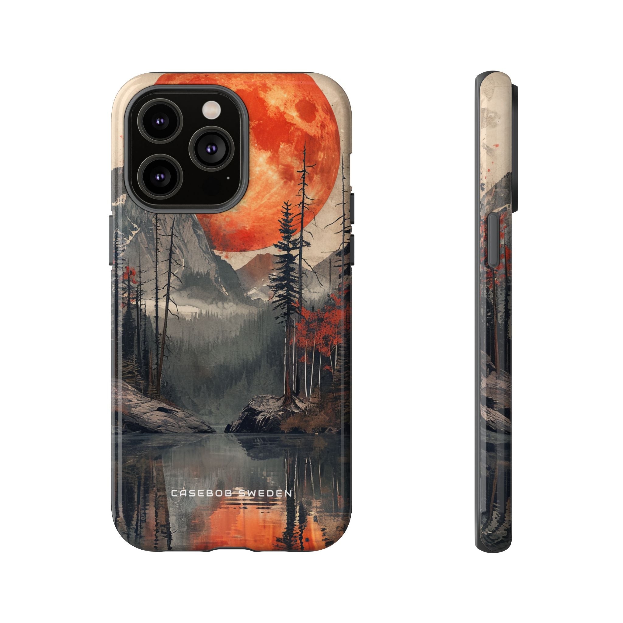 Celestial Glow Over Reflective Landscape iPhone 14 - Tough Phone Case