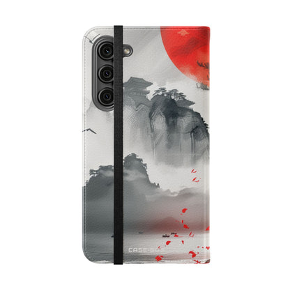 Red Sun Serenity - Samsung S23+ Case - Lompakkokotelo