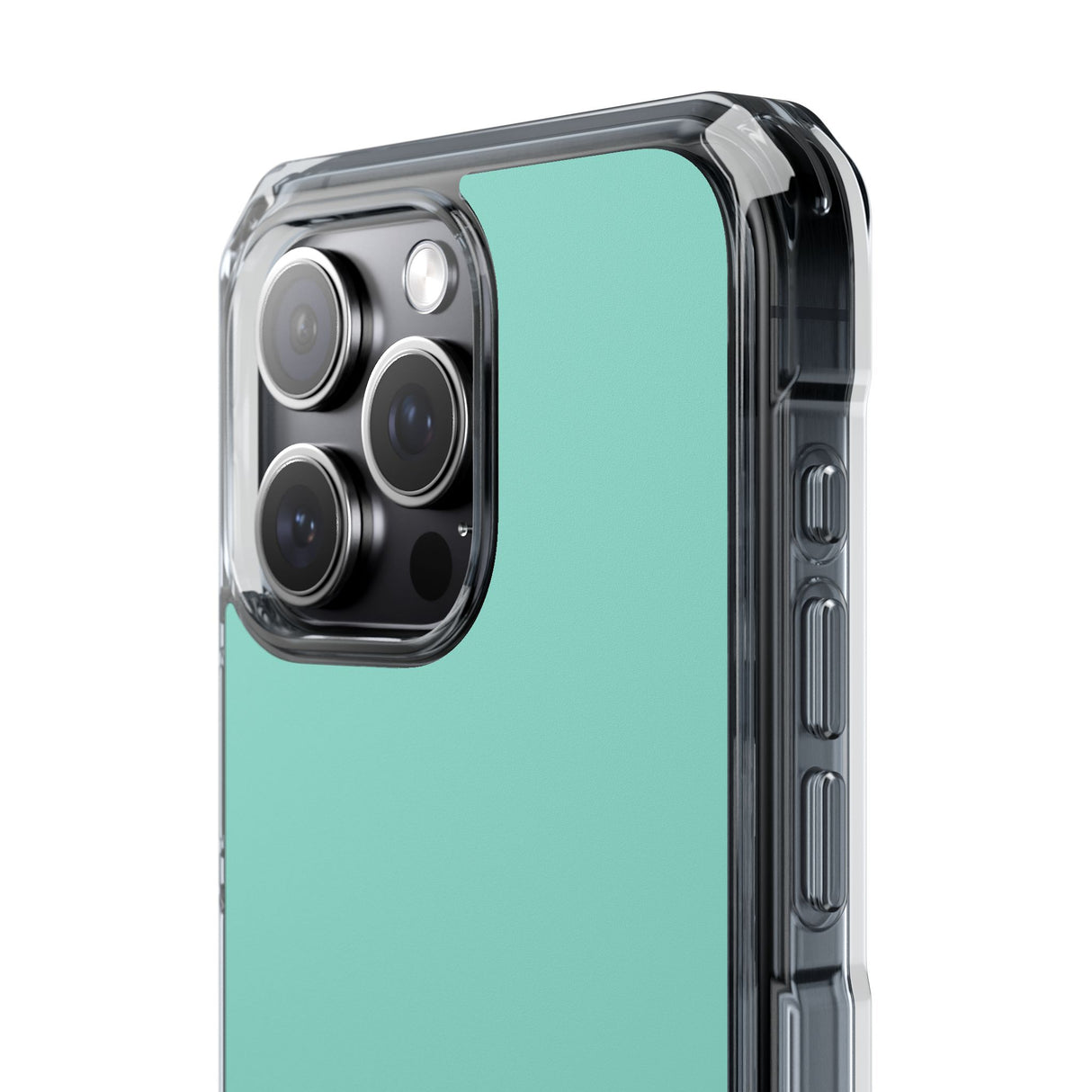 Middle Blue Green | Phone Case for iPhone (Clear Impact Case - Magnetic)