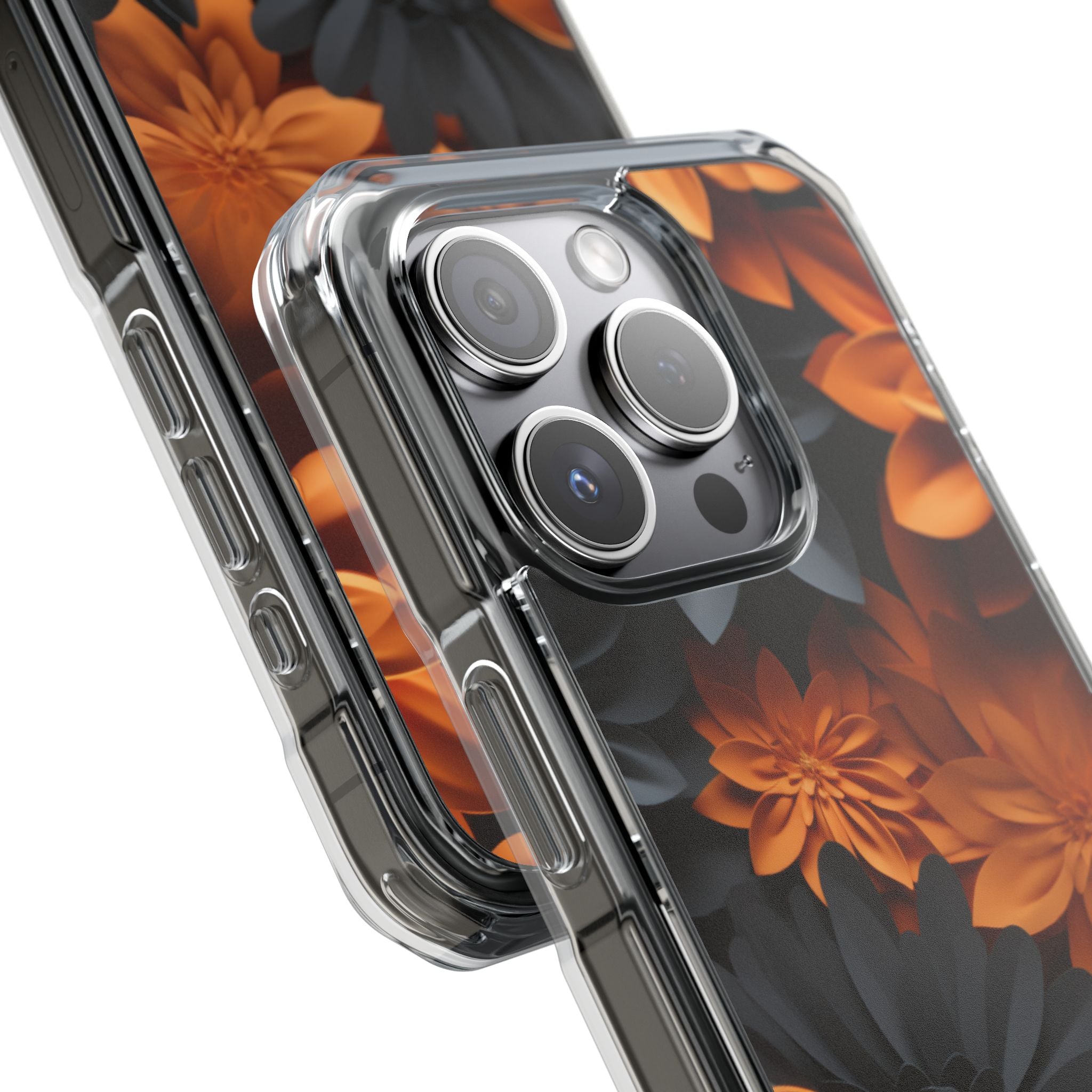 Graphical Orange Florals iPhone Case - Impact