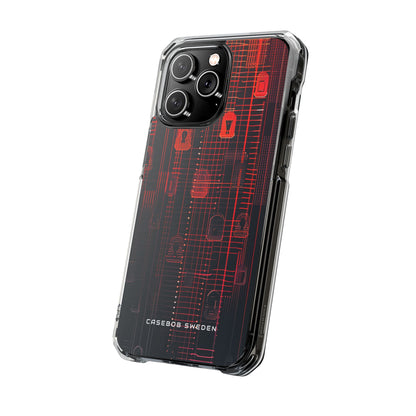 Gradient Cyber Lock iPhone 14 - Clear Impact Phone Case