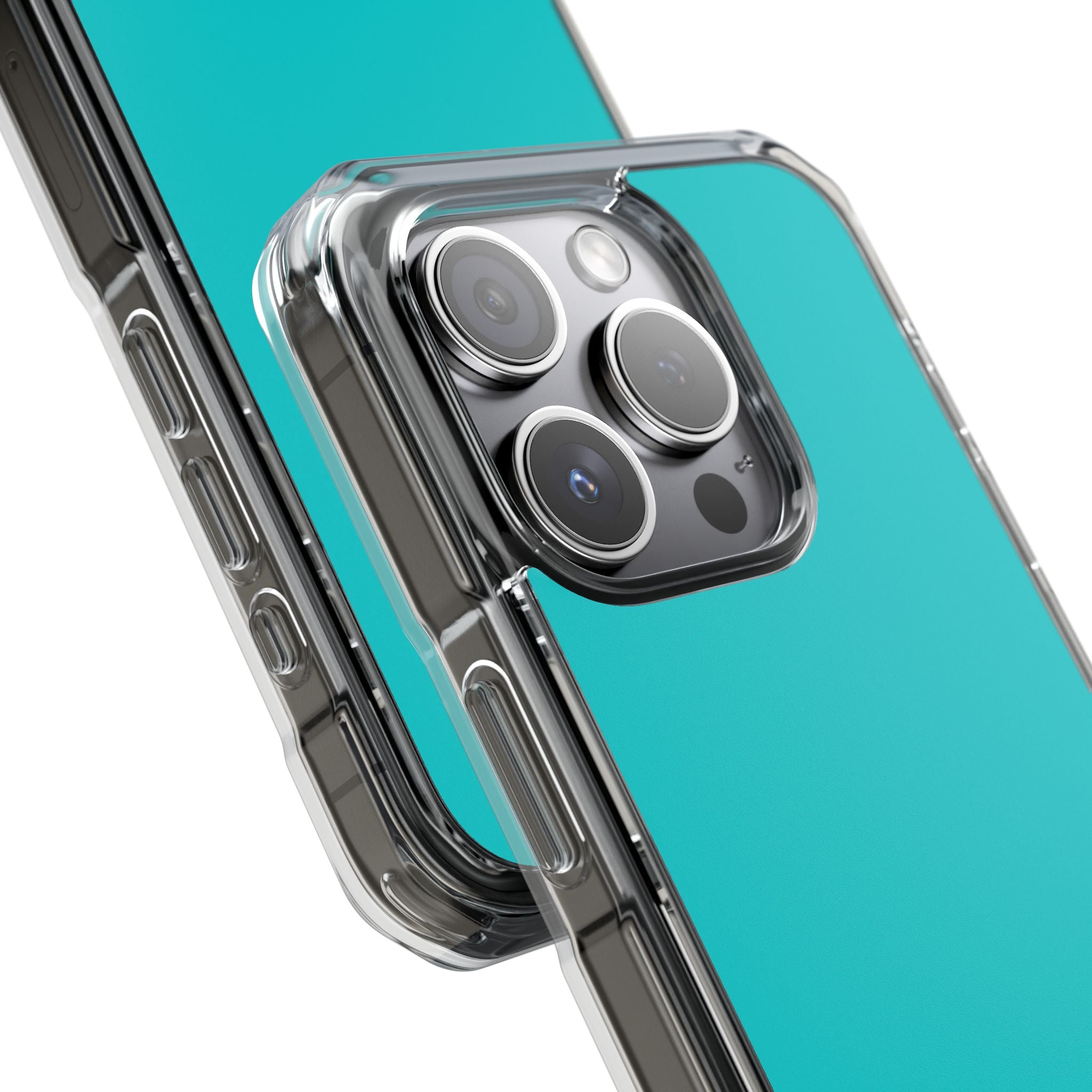 Dark Turquoise - Clear Impact Case for iPhone