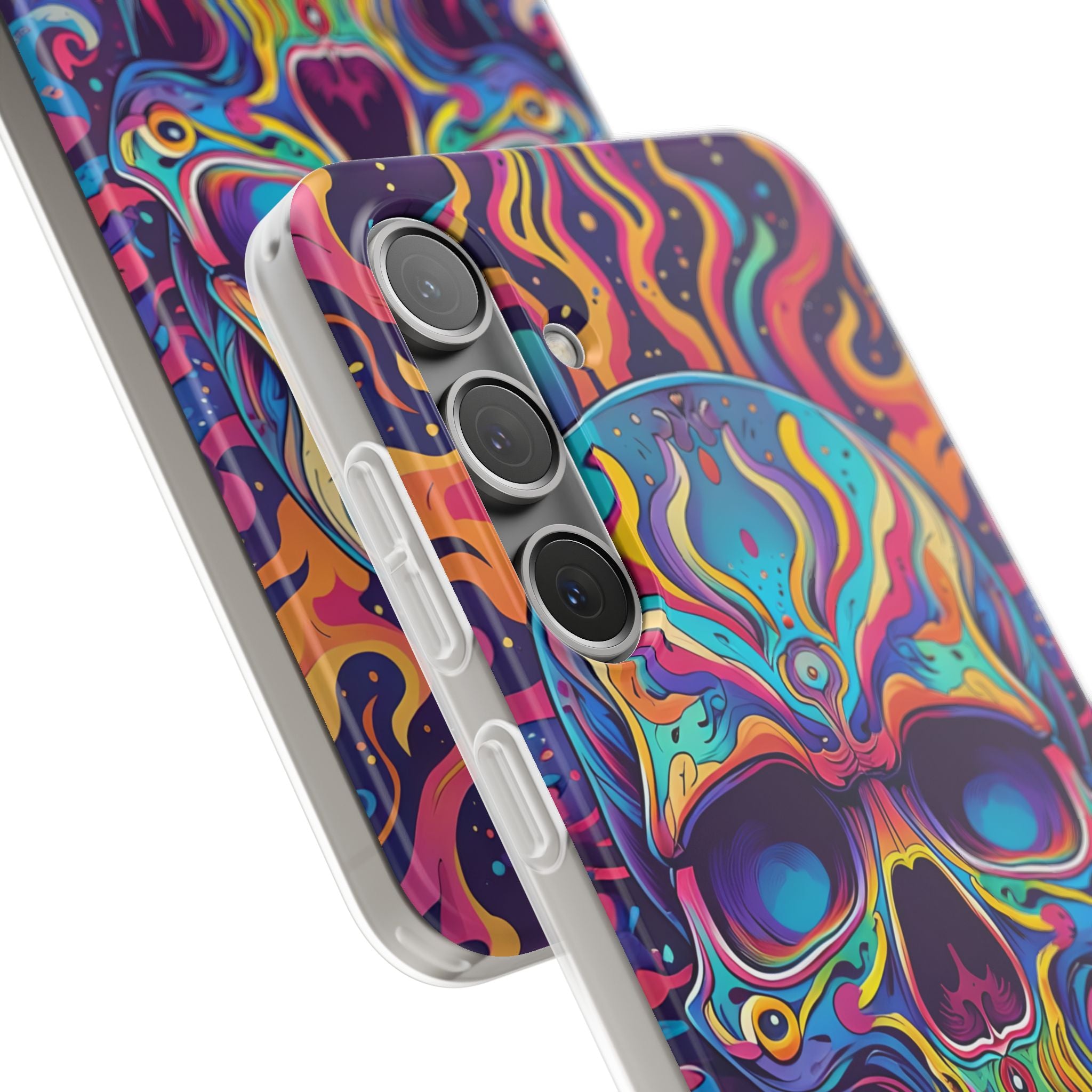 Flaming Skull Samsung S24 Plus Case - Soft