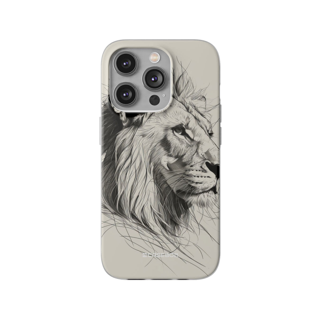 Majestic Linework Lion | Flexible Phone Case for iPhone