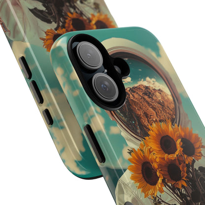 Sunflower Astronaut iPhone 16 Pro Case - Tough