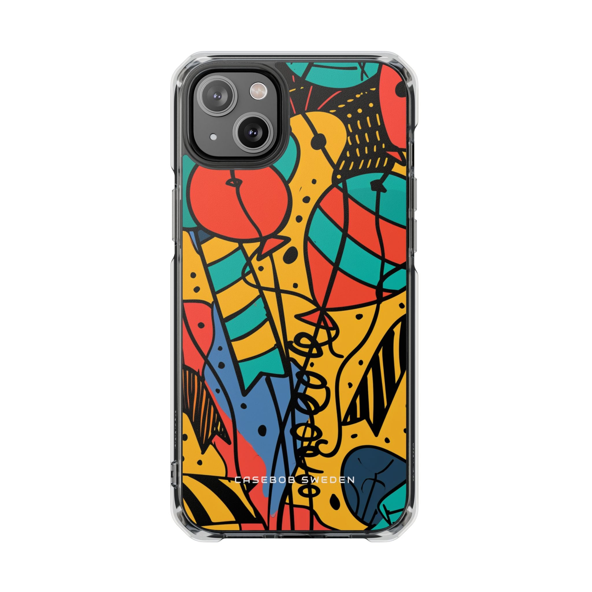 Playful Lines in Motion iPhone 14 - Clear Impact Phone Case