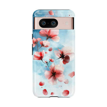 Pink Blossom Drift Google Pixel 8 Case - Tough