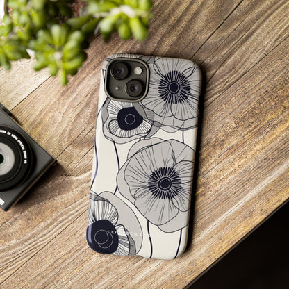 Modern Minimalist Flowers iPhone 15 - Tough Phone Case