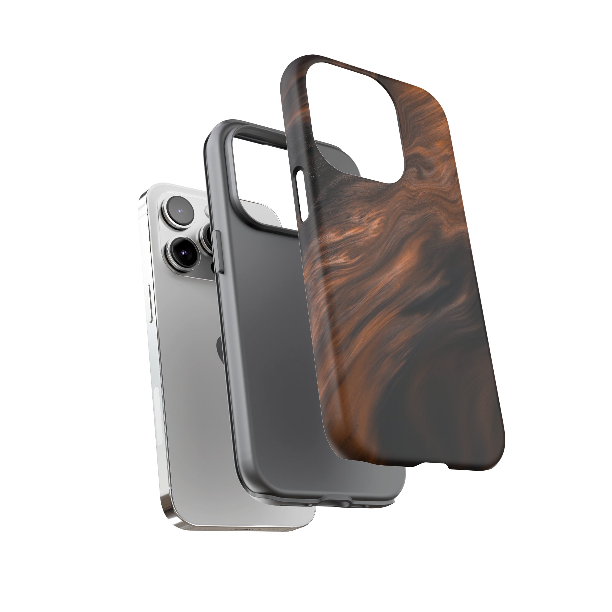 Brown Mist Ink Art iPhone Case (Protective) Phone Case