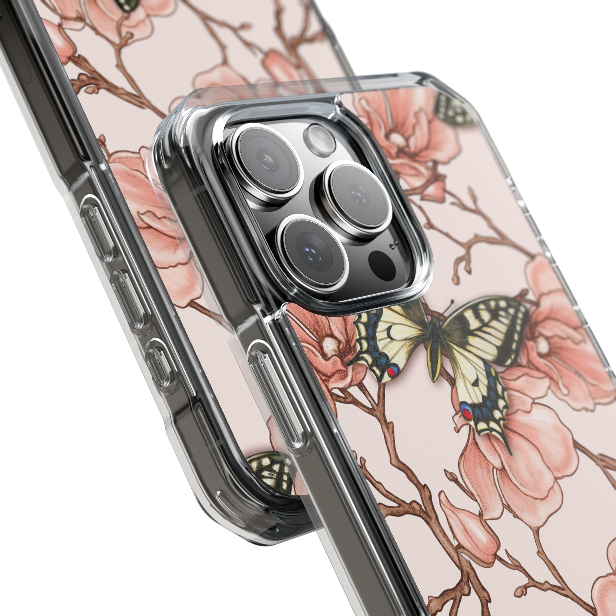 Butterflies and Magnolias Harmony iPhone Case - Impact