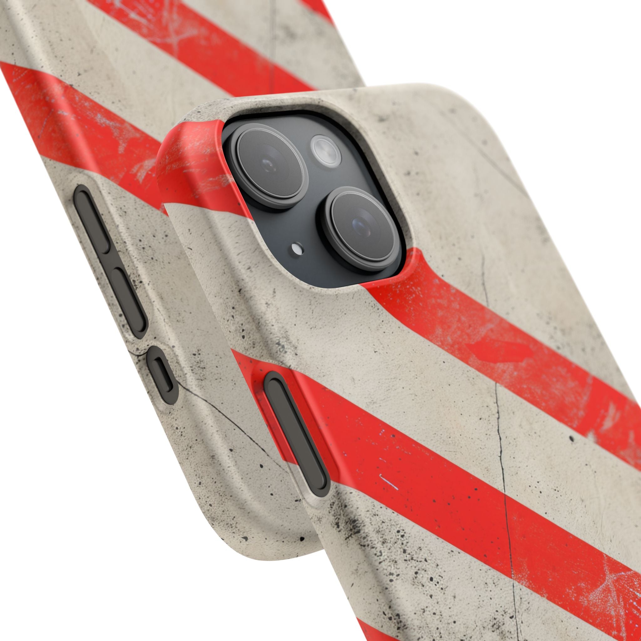 Striker Crimson Stripes iPhone 15 - Slim Phone Case