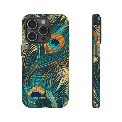 Art Nouveau Peacock Elegance iPhone 15 - Tough Phone Case