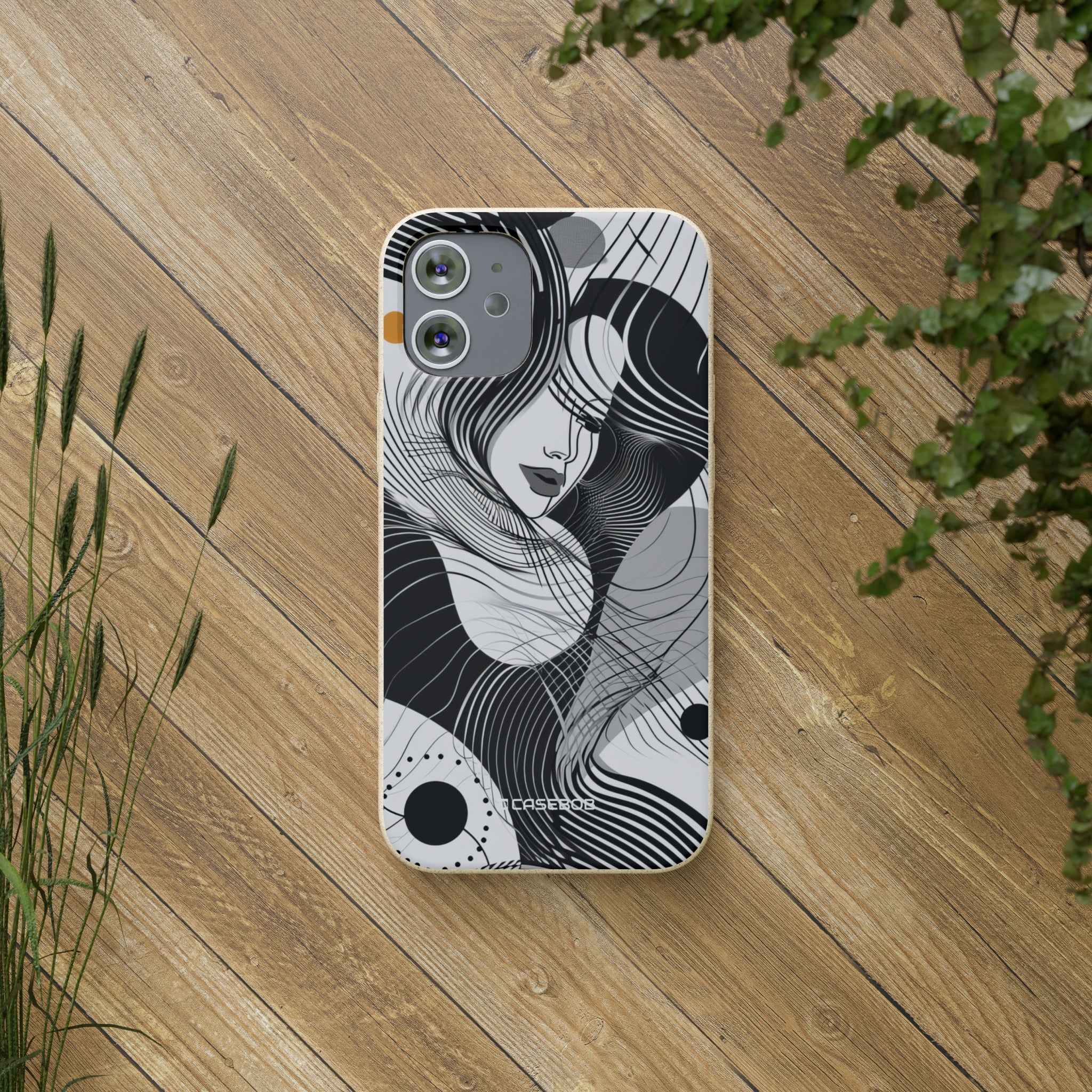 Fluid Noir Rhythm | Biodegradable Phone Case