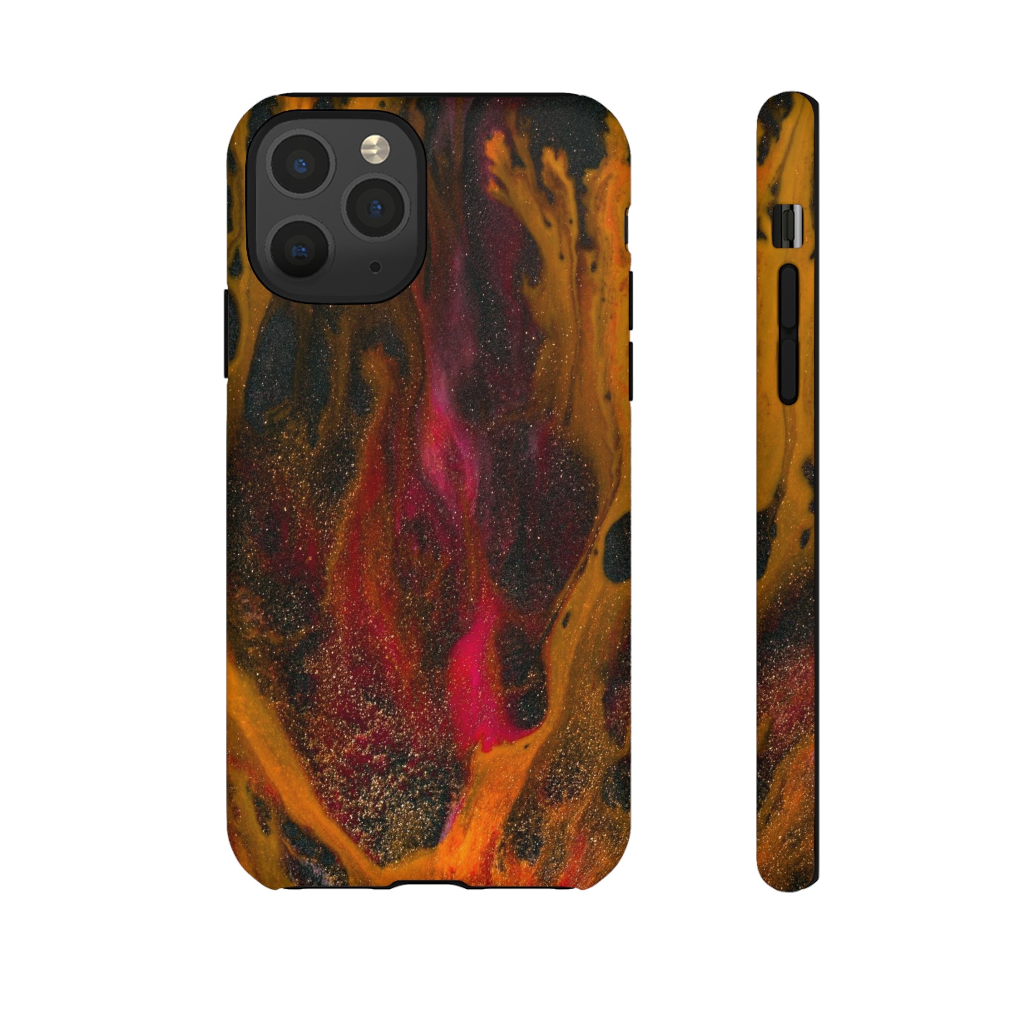 Bon Fire Ink Art iPhone Case (Protective) iPhone 11 Pro Matte Phone Case