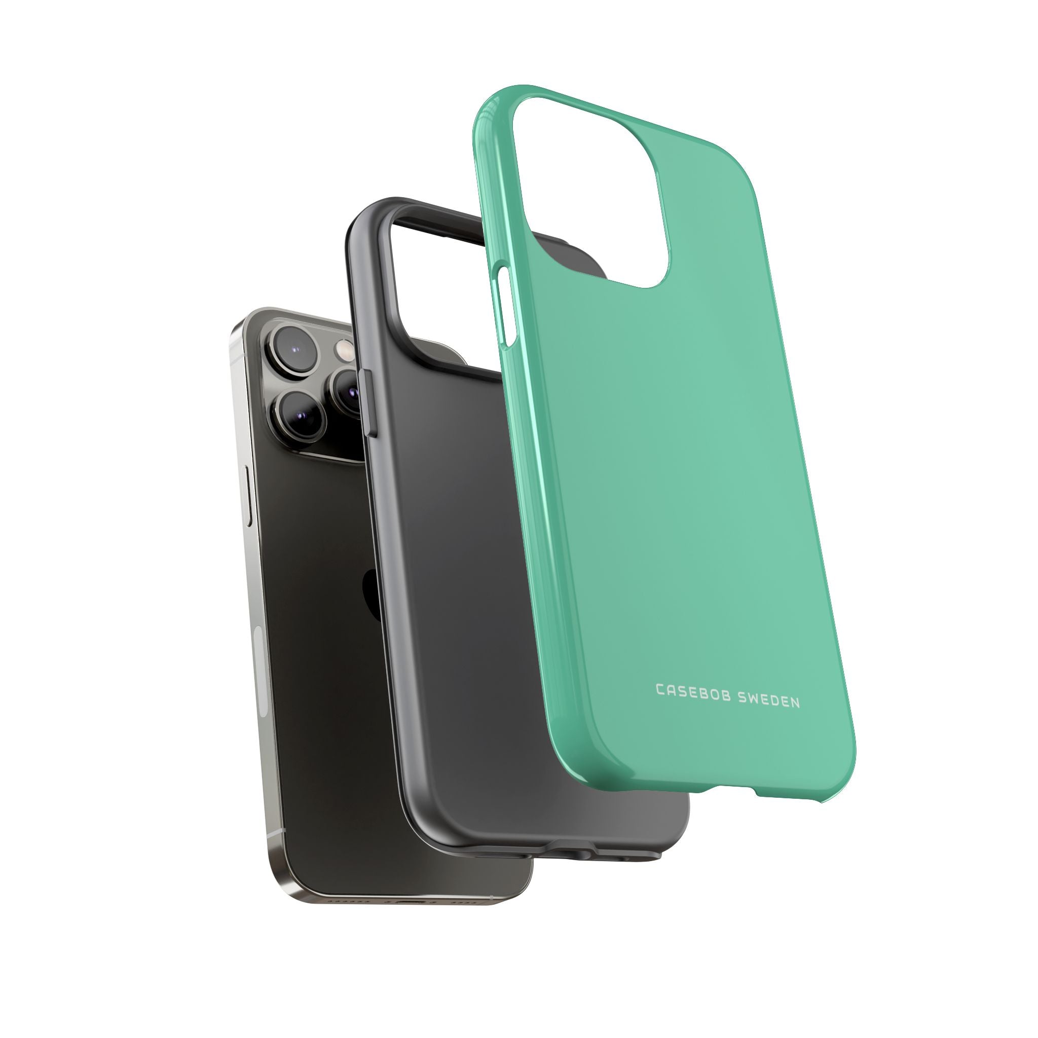 Mittleres Aquamarinblaues iPhone 14 - Robuste Handyhülle