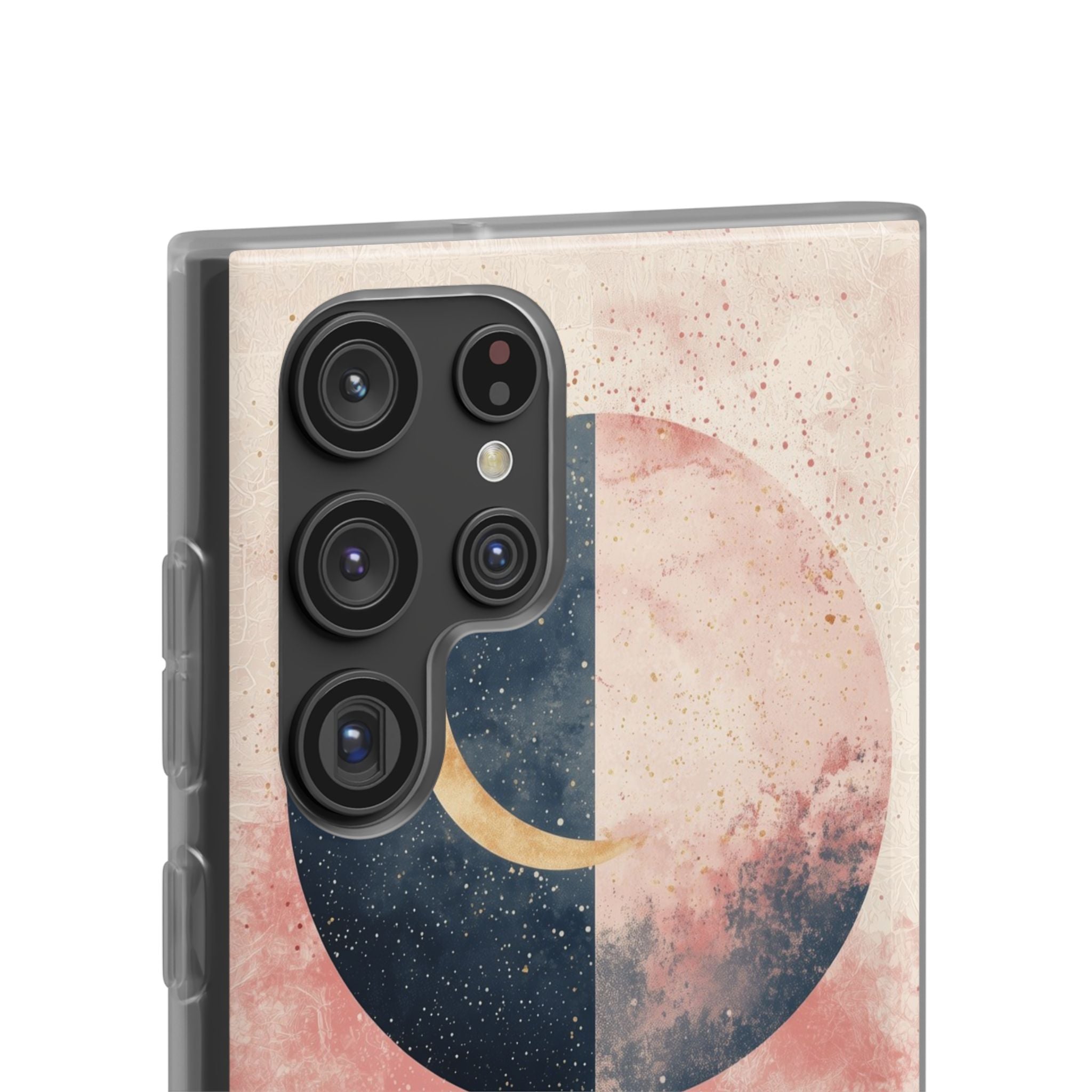 Golden Crescent Circles Samsung S22 Ultra Case - Soft