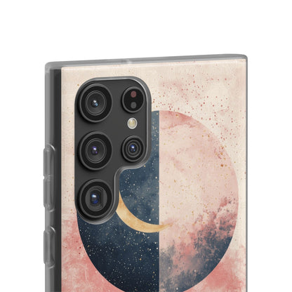 Golden Crescent Circles Samsung S22 Ultra Case - Soft