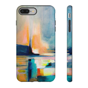 Abstract Blue n Yellow iPhone Case (Protective) iPhone 8 Plus Glossy Phone Case