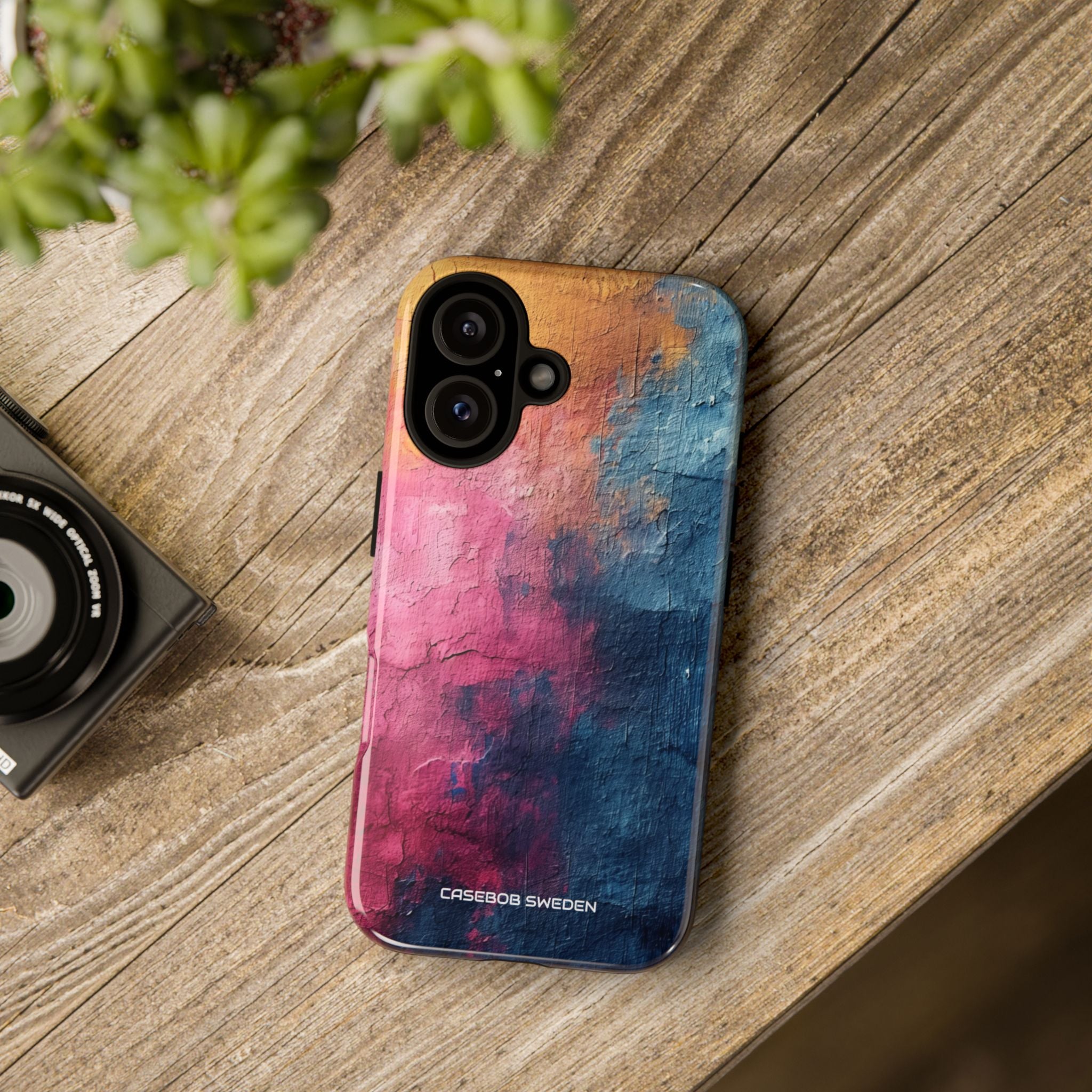 Blue Pink Abstract - Tough iPhone 16 Phone Case