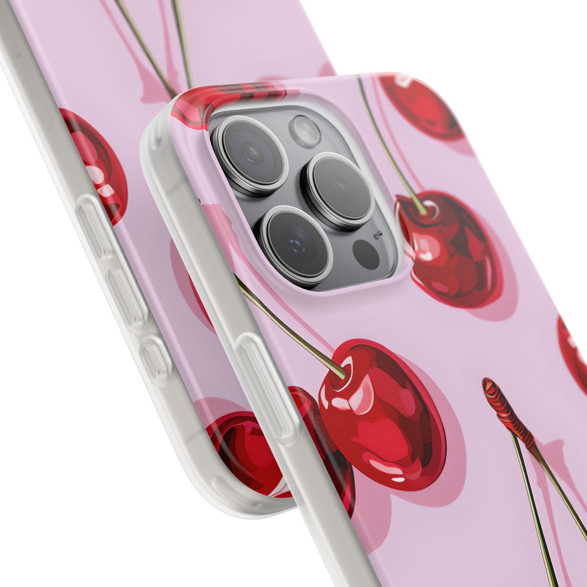 Glossy Cherry Burst iPhone 15 Pro Max Case - Soft