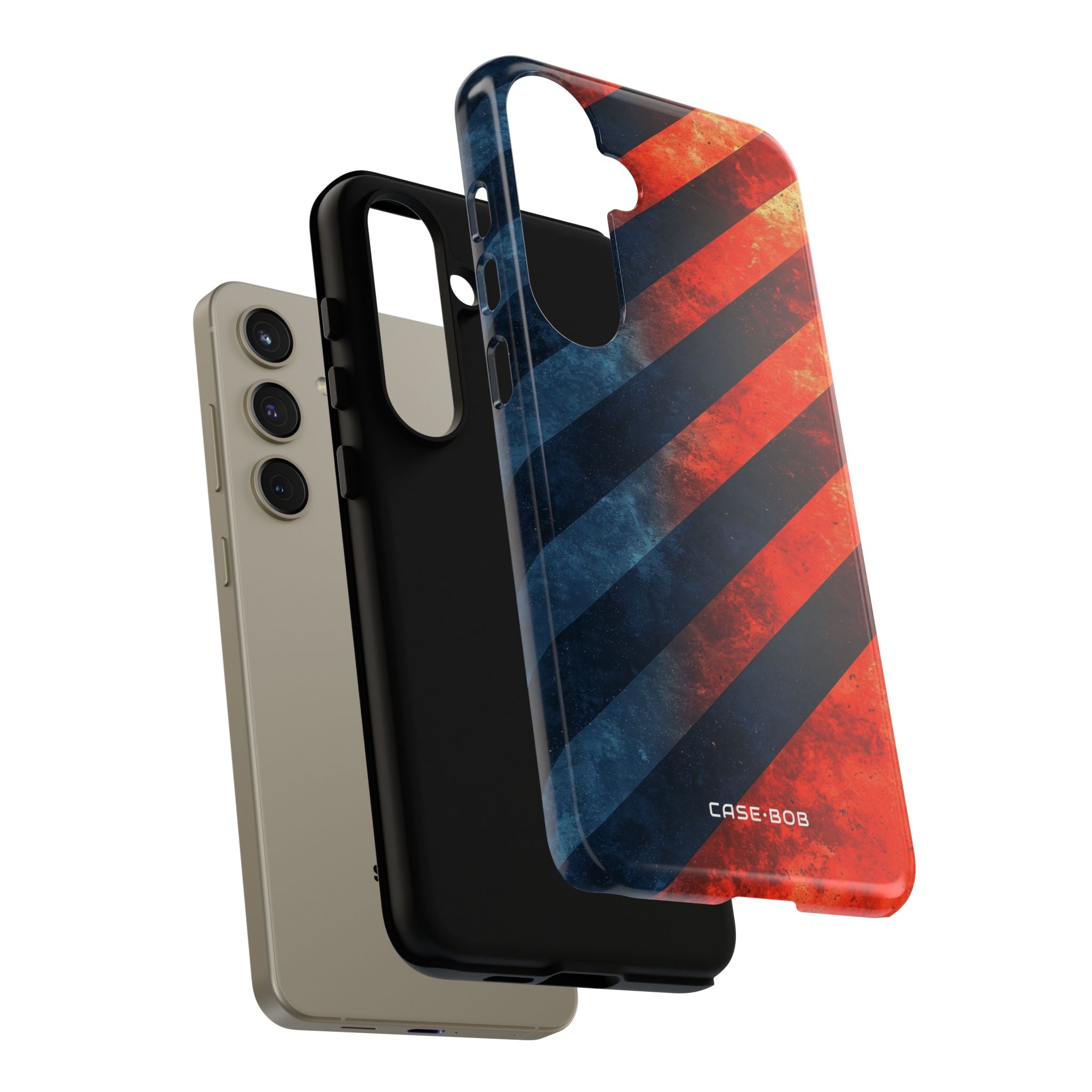 Diagonal Stripes Blaze Samsung S24 Plus Case - Tough