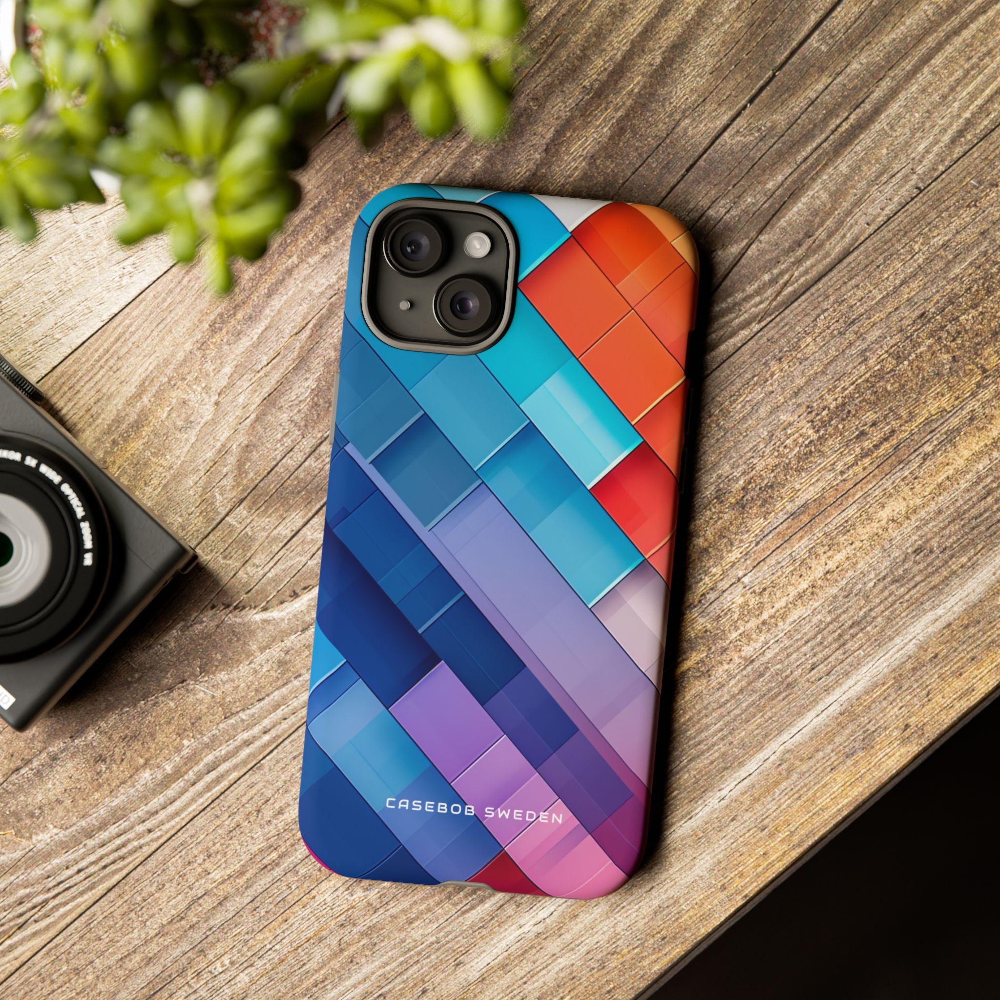 Vibrant GeoFlow iPhone 15 - Tough Phone Case