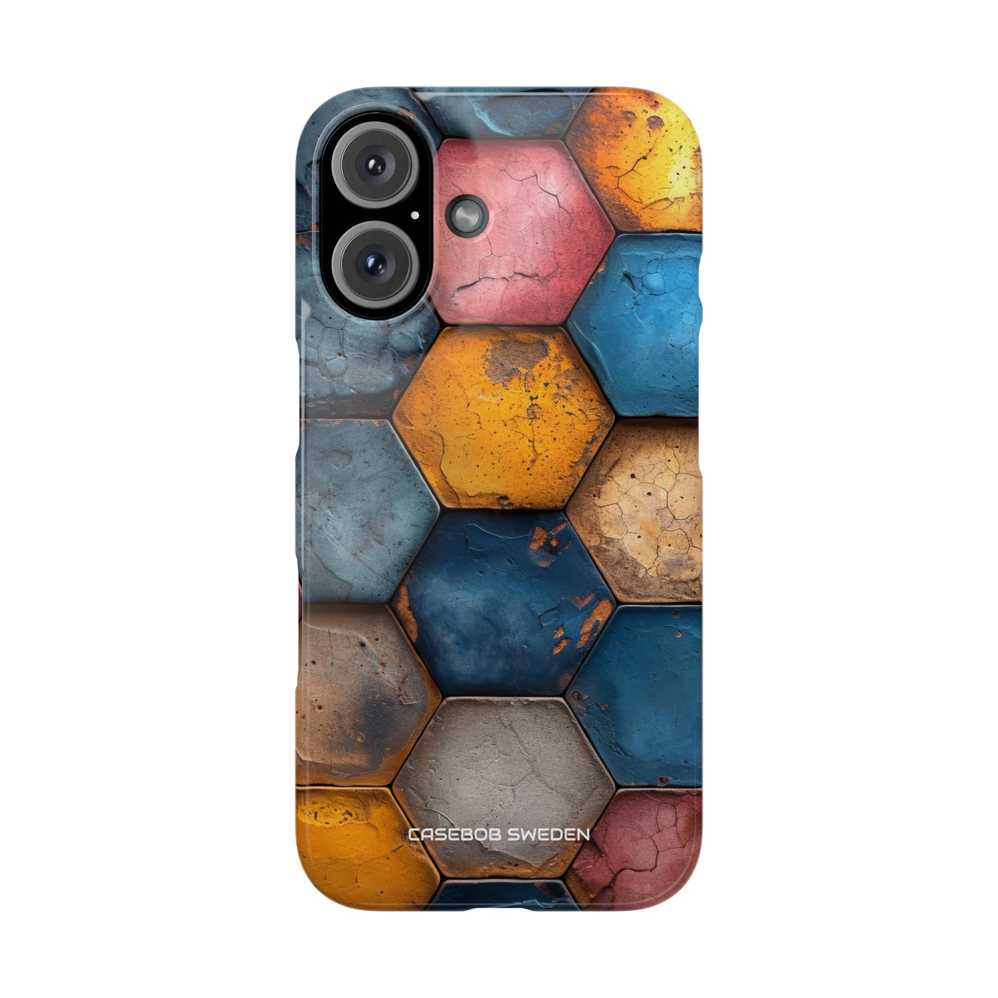 Rustic Geometric Tiles - Slim iPhone 16 Phone Case