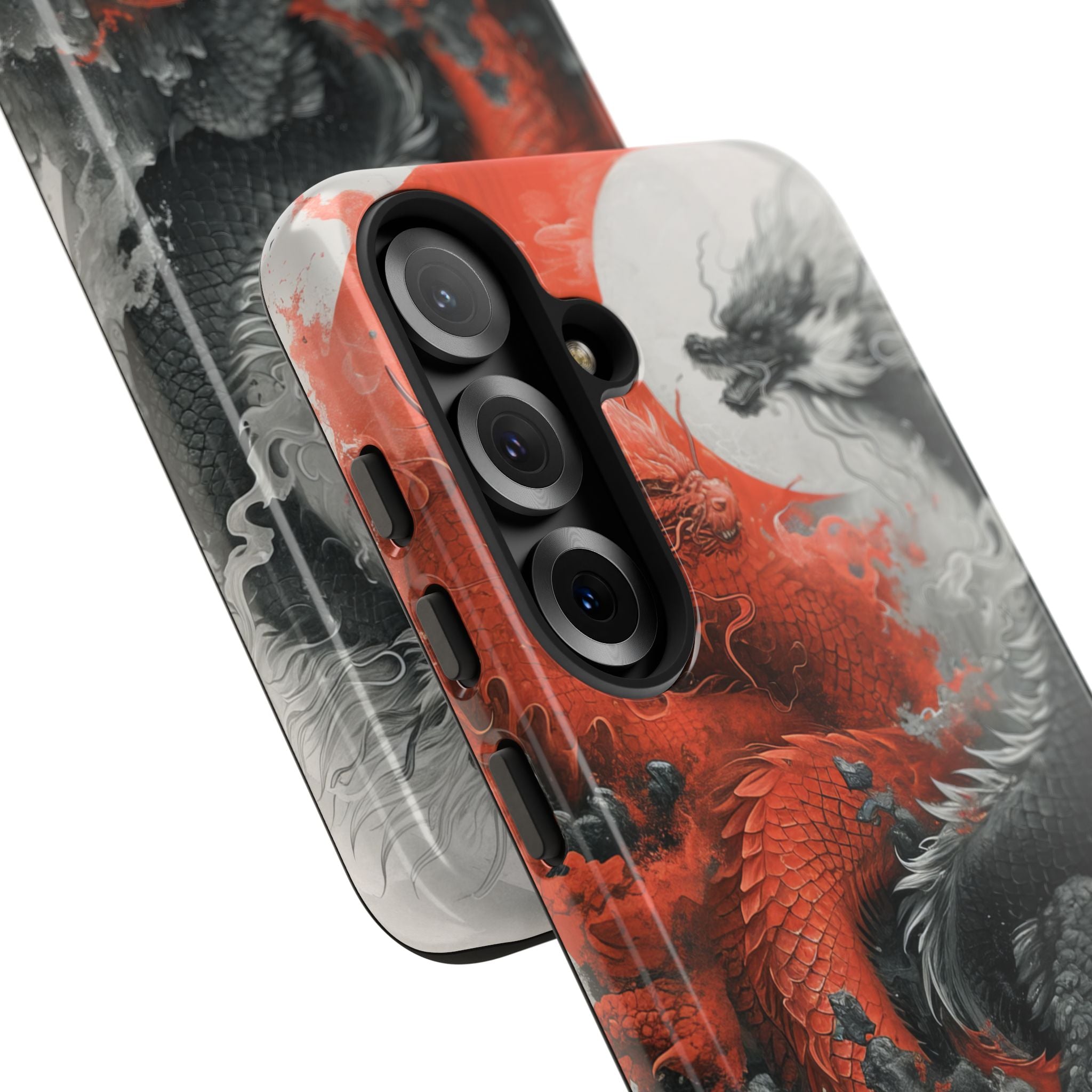 Twin Dragons Crimson Samsung S25 Plus Case - Tough